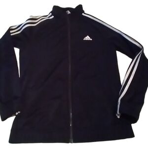 Adidas Black and White Classic Track Jacket size small 90's Y2K Comfy oversized